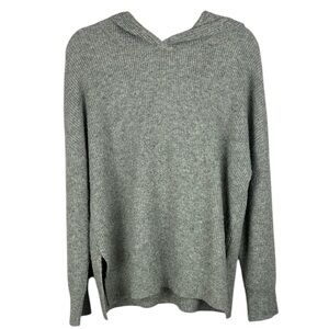 Love & Lore Super Soft Cozy Oversized Wool Blend Gray Med Knit Hoodie Sweater